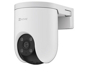 Cámara PT Tipo Torreta EZVIZ CSH8C/3MP de 3 MP 2K (2304 x 1296), Detección de Humanos, Wi-Fi, Soporta MicroSD de 512GB, IP65. Color Blanco.