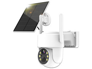 Cámara PTZ Tipo Domo Easy Tao Q25 de 4MP (2560 x 1440), Lente de 2.8mm, Visión Nocturna de hasta 20m, Wi-Fi, con Panel Solar, IP66. Color Blanco.