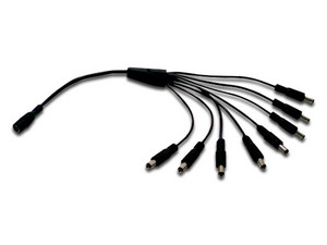 Divisor de energía Enson tipo pulpo con 8 conectores machos de 2.1mm.