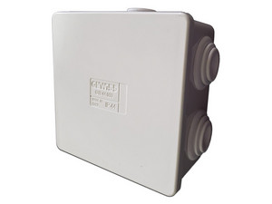 Caja de derivación Gewiss GW-44-003, 6 Entradas, Autoextinguible, IP44, IK07.