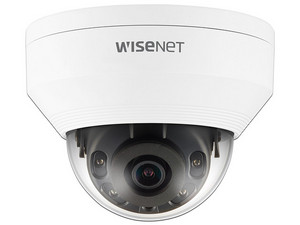 Cámara de Vigilancia tipo domo Hanwha QNV-8010R, 5MP, IP67, IK10, IR hasta 20m, PoE.