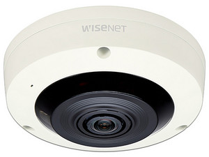 Cámara de Vigilancia Para Techo Hanwha XNF-8010R de 6MP (2048 x 2048), H.265/H.264, IR Hasta 15m.