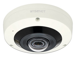 Cámara de vigilancia IP Tipo Fisheye Hanwha XNF-8010RV, PTZ Digital 8X, 6MP, IR de hasta 15m, IP66, IK10, PoE.