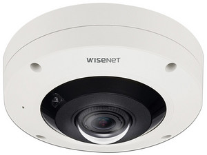 Cámara de vigilancia IP Tipo Fisheye Hanwha XNF-9010RV, PTZ Digital 16X, 12MP, IR de hasta 10m, IP66, IK10, PoE.