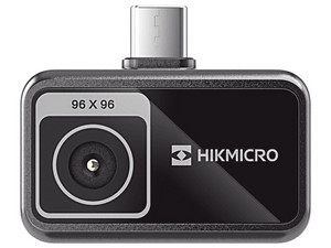 Cámara Termográfica Portátil HikMicro MiniE HM-TJ10-1ARF-MINIE, Resolución IR de 96x96, SuperIR, Conexión USB Tipo C. Color Negro.
