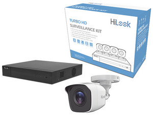 Kit de Videovigilancia Hilook HL24LQKITSM, de 1 DVR DVR-204G-F1 de 5 Canales, 4 Cámaras Tipo Bullet THC-B120-MC, 2MP, Distancia IR de hasta 20m.