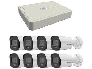 Kit de Seguridad HiLook KIPCV2M/8B, NVR de 8 Canales y 8 Cámaras IP Tipo Bullet.