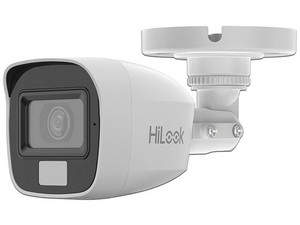 Cámara Tipo Torreta HiLook THC-B157-LMS 3K (2960 x 1665), IR de Hasta 20m, Lente de 2.8mm Audio Coaxitron. Color Blanco.