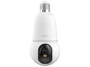 Cámara IMOU BulbCam 5MP Full Color Disuasión Activa Detección Humana Y Vehicular Audio Bidireccional Smart Tracking Color Blanco.