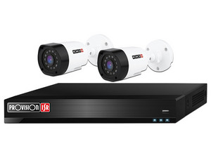 Kit Provision ISR, Incluye DVR 4, 2 camaras y 2 cables coxiales de 20 mts.