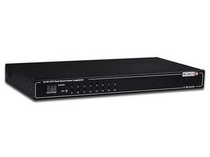 Fuente de poder centralizada Provisión ISR de 16 CH, 12 V 20 amp, soporta unidad de rack. Color negro.