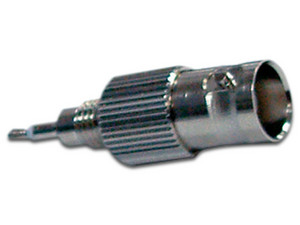 Adaptador en Línea RF Industries RFB-1141 de Conector BNC Hembra a Plug para Fono, Color Plateado.