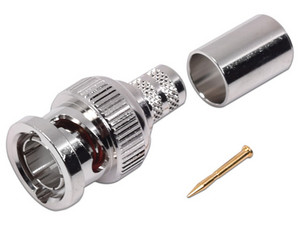 Conector RF Industries RFB-1707-Q, Tipo BNC Macho de Anillo Plegable para Cable RG-6.