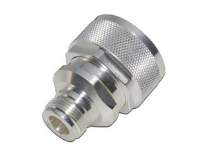 Adaptador en Línea RF Industries RFD-1671-2 de Conector DIN 7-16 Macho a N Hembra.