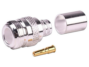 Conector N Hembra RF Insdustries, de Anillo Plegable para Cables 9913, 8214, LMR-400.
