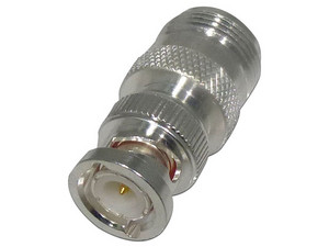 Adaptador en Linea RF Industries RFN-1038-1 para 50 Ohm, Conector N Hembra a BNC Macho, Plata, Oro, Teflón.
