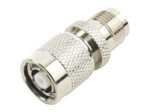 Adaptador en Línea RF Industries RP-1223 de Conector TNC Macho Inverso a TNC Hembra, Niquel, Oro, Teflón.