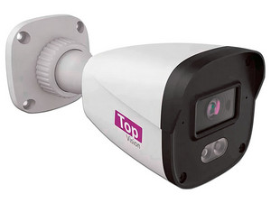 Cámara HD Bullet Topvision TBDL200A, 2MP, AHD/TVI/CVI/SD, 2.8mm, 30m IR, Luz Dual, Micrófono Integrado, IP67, Carcasa Metal-Plástica.
