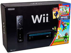Consola Nintendo Wii Negra Incluye New Super Mario Bros Super Mario Galaxy Soundtrack