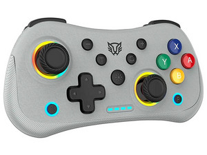 Control Balam Rush Pocket G555 Azender, inalámbrico, Bluetooth, Diseño Retro, RGB, Color Gris.