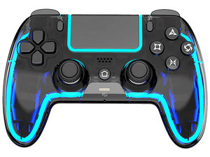 Control Inalámbrico Balam Rush Kontrol Lucid G690, Compatible con PS5, Android, iOS y PC, RGB, Transparente.