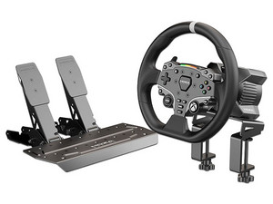 Volante y Pedales MOZA Racing RS053, Alámbrico, USB, Compatible con PC y Xbox. Color Negro.