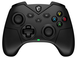 Control MSI FORCE GC300 W inalámbrico, 12 botones programables, retroalimentación de vibración, compatible con PC, PS4 y PS5, batería recargable de hasta 15 horas.