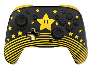 Control Inalámbrico Turtle Beach Rematch Estrella de Super Mario, Compatible con Nintendo Switch. Color Negro.