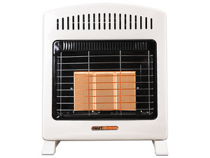Calefactor De Gas Heat Wave HG3W LP, Hasta 4000W, 3 Niveles, Gas Natural o LP. Color Blanco.