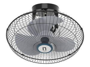 Ventilador de Techo Orbital Navia SATURNO de 18", 3 Velocidades, Color Negro.