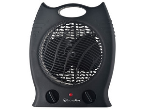 Calefactor Eléctrico Travel Aire TAE514, 1600W, 127V, Color Negro.