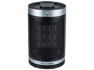 Calefactor TravelAire TAE519, Hasta 1400W, 2 Niveles, Color Negro.
