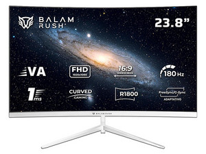 Monitor Balam Rush BR-943048 Andromeda MAG24Y, 23.8″, Full HD, Panel VA, HDMI, DP, VESA 100 mm, Color Blanco.