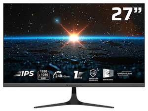 Monitor Gamer Balam Rush Cosmos Edge MCE27P de 27", Resolución 1920 x 1080 (Full HD 1080p), 1 ms, 240 Hz, Color Negro.