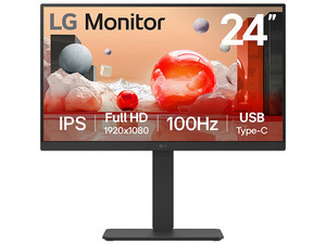 Monitor LED LG 24BA650-B de 23.8", Resolución 1920 x 1080 (Full HD 1080p), 5 ms