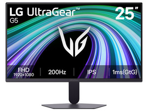 Monitor Gamer LG UltraGear G5 25G523B-B de 25", Resolución 1920 x 1080 (Full HD 1080p), 1 ms, 200 Hz. Color Negro.