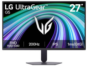 Monitor Gamer LG UltraGear G5 de 27", Resolución 1920 x 1080 (Full HD 1080p), 1ms, 200Hz. Color Negro.