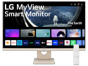 Monitor LED Smart LG MyView de 27", Resolución 1920 x 1080 (Full HD 1080p), 5 ms, 100Hz, Sistema WebOs. Color Beige.