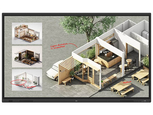 Pantalla Interactiva LG 86TR3DQ de 86", Resolución 3840 x 2160 (Ultra HD 4K), 60 Hz, Bluetooth 5.3, Android 14, Color Negro.