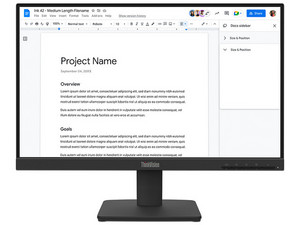 Monitor LED Lenovo ThinkVision S22 de 21.5", Resolución 1920 x 1080 (Full HD 1080p), 4ms, 100Hz, Color Negro.
