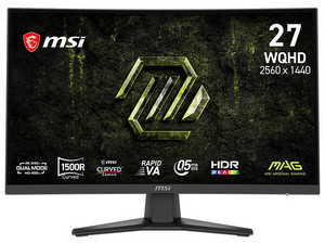 Monitor Gamer MSI MAG 275CQDF X24 de 27", Resolución WQHD (2560 x 1440), 240Hz, 1ms. Color Negro.