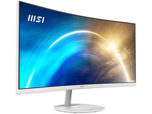 Monitor Curvo MSI PRO MP341CQW de 34", Resolución 3440 x 1440, 1 ms, 100Hz, Color Blanco.