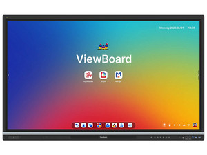 Pantalla Interactiva ViewSonic IFP5551 de 55", Resolución 3840 x 2160 (Ultra HD 4K), Multi-Touch, Android 14. Color Negro.