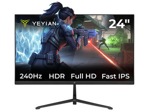 Monitor Gamer Yeyian  Elysium24 de 23.8", Resolución 1920 x 1080 (Full HD 1080p), 240Hz, 1ms, Color Negro.