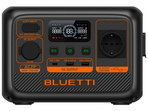Estación de Energía Portátil Bluetti AC2P, 300W, 3000 Ciclos, Panel Solar, USB Tipo C, USB. Color Negro.