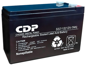Batería de Reemplazo para No Break CDP B-12/7 | SLB 12-7, 12v, 7A, Color Negro.