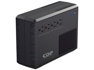 Regulador CDP RUPR604, 600VA/300W, Entrada de 120V, 4 Puertos NEMA 5-15R, Color Negro.
