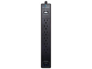 Multicontacto Barracuda SP106U, 6 Contactos Nema 5-15R, 3 Salidas USB, Cable de 90cm.