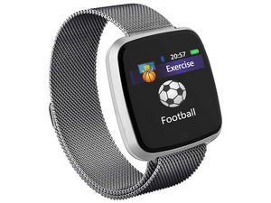 SmartWatch TechPad Sw Pro, IP67, monitor cardíaco, Compatible con IOS y  Android. Color Plateado.