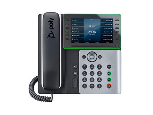 Teléfono IP Empresarial Poly Edge E500 hasta 12 lineas, Pantalla LCD de 5", USB, RJ9, PoE.